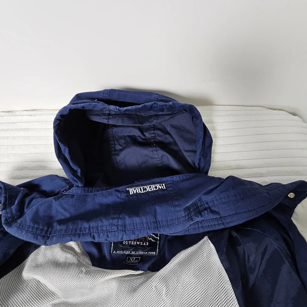 Pacific‎ Trail Mens VTG Colorblock Windbreaker Jacket XL Blue Gorpcore Outdoor